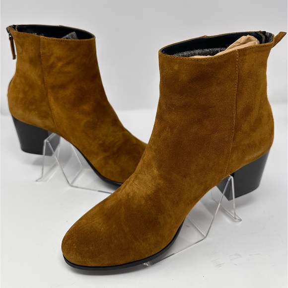 Homers Artisan Suede Heeled Boot Coffee/Brown Size 11 EU 42 New without box - Picture 1 of 8